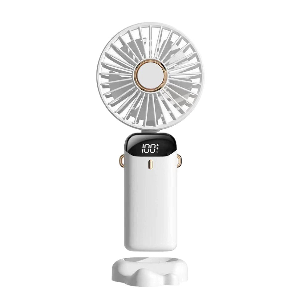 Handheld Fan Digital Display Foldable Portable