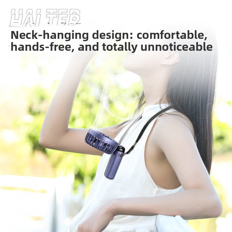 Handheld Fan Digital Display Foldable Portable